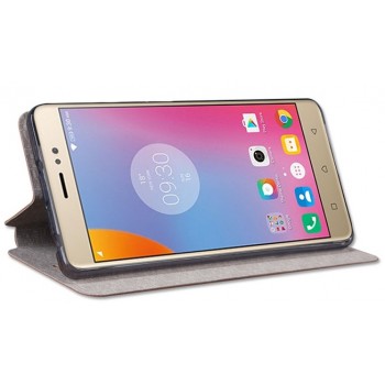 Mofi dirbtinos odos atverčiamas juodas dėklas (Lenovo K6)